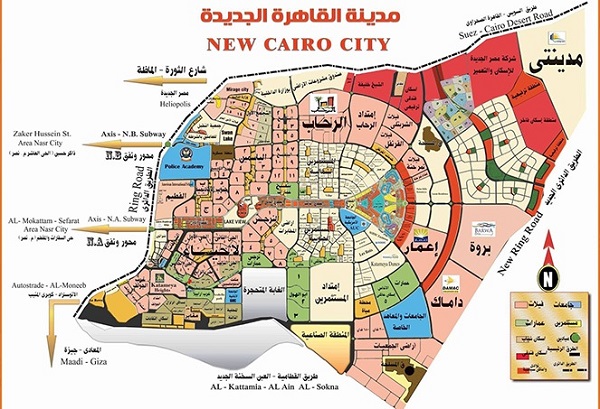 خريطة التجمع الخامس القاهرة الجديدة